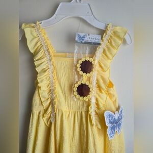 Yellow Ruffle Kids Dress